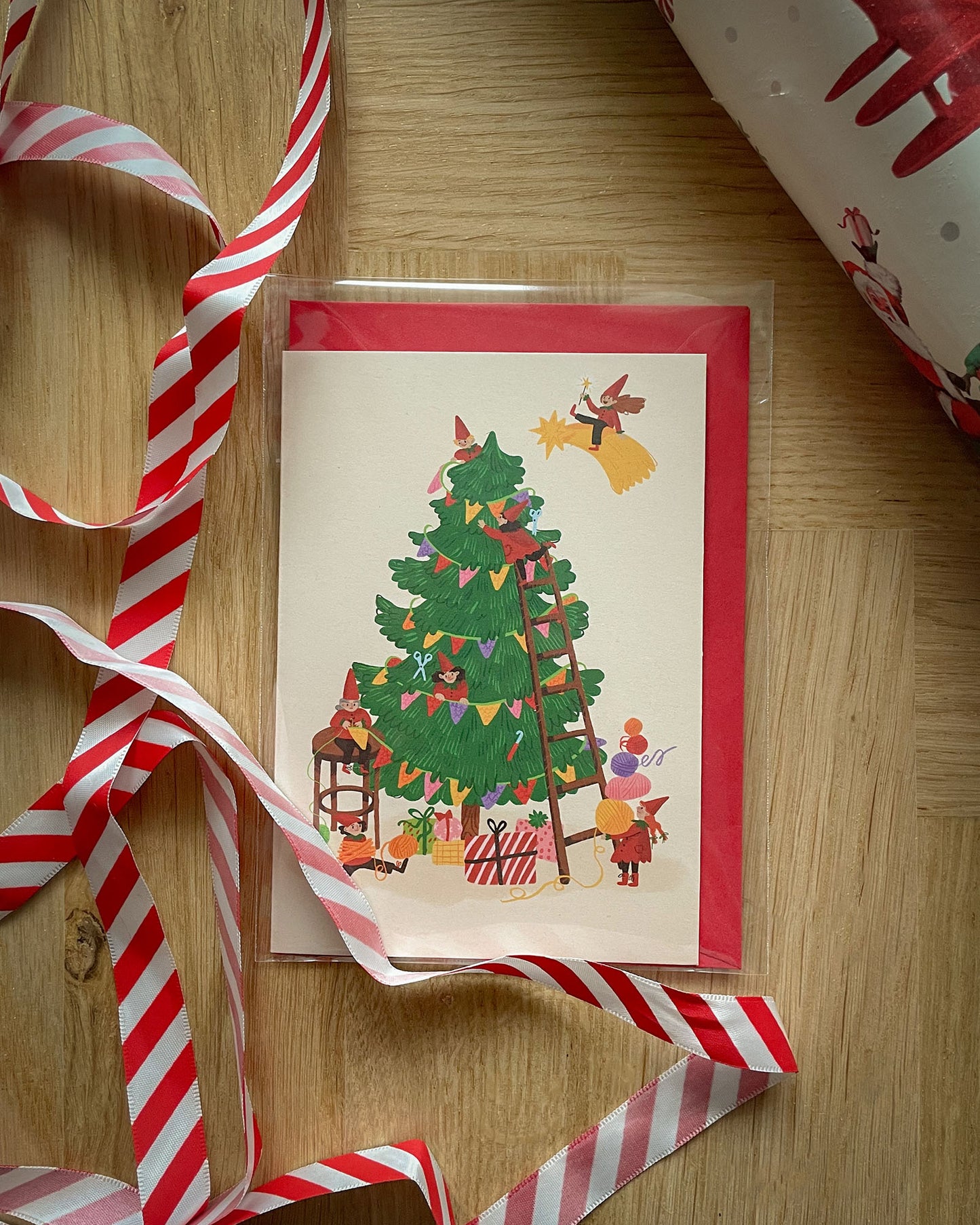 Ilustracja Dziewiarska choinka