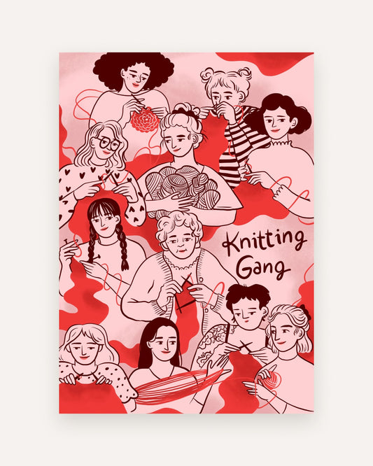 Ilustracja Gang Dziewiarek – Knitting Gang