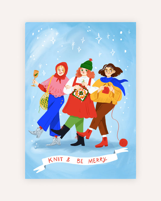 Ilustracja Knit & Be Merry