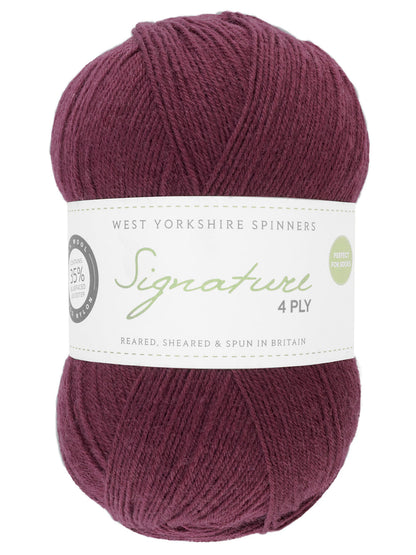 Signature 4ply 1300 Mulberry - motek włóczki